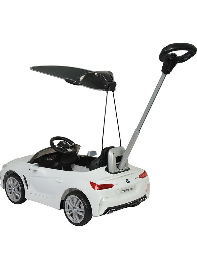 Ride-On Push Car With Handle And Canopy 95.5x94.8cm