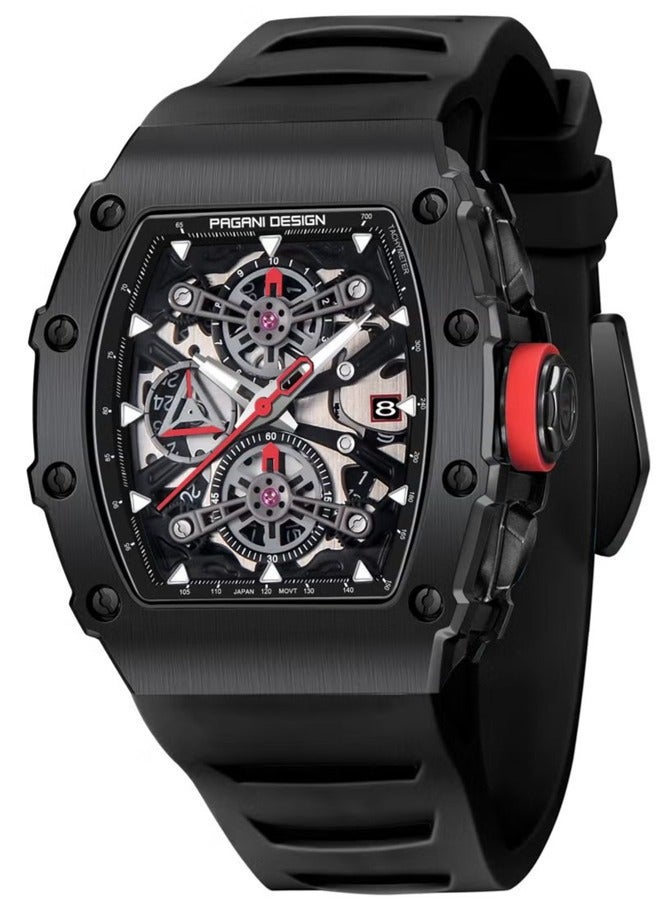 Men's quartz watch, men's stainless steel waterproof watch PD--YS011 black