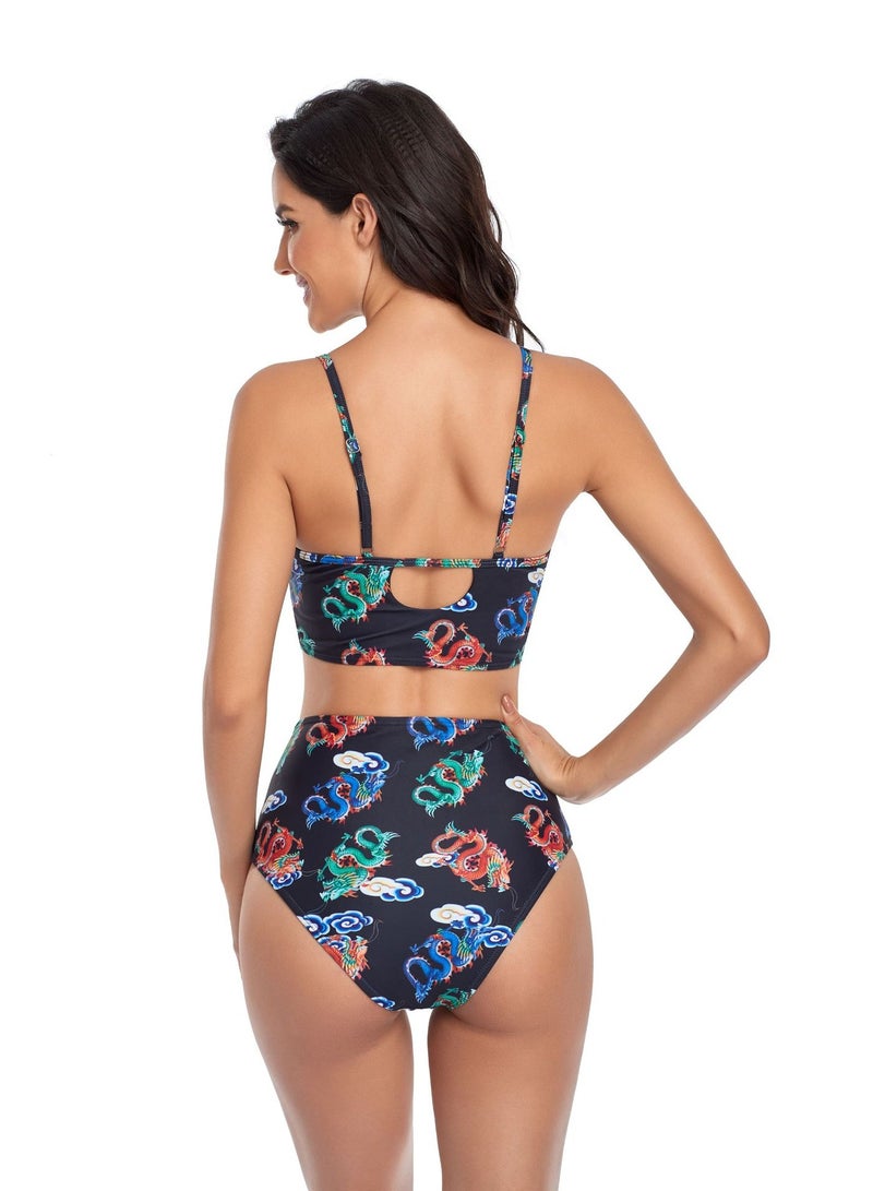Fashionable Printed Women's Bikini Swimsuit