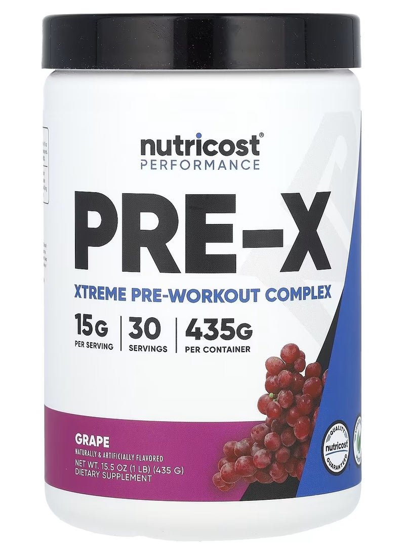 Performance Pre X Xtreme Pre Workout Complex Grape 1 Lb 435 G