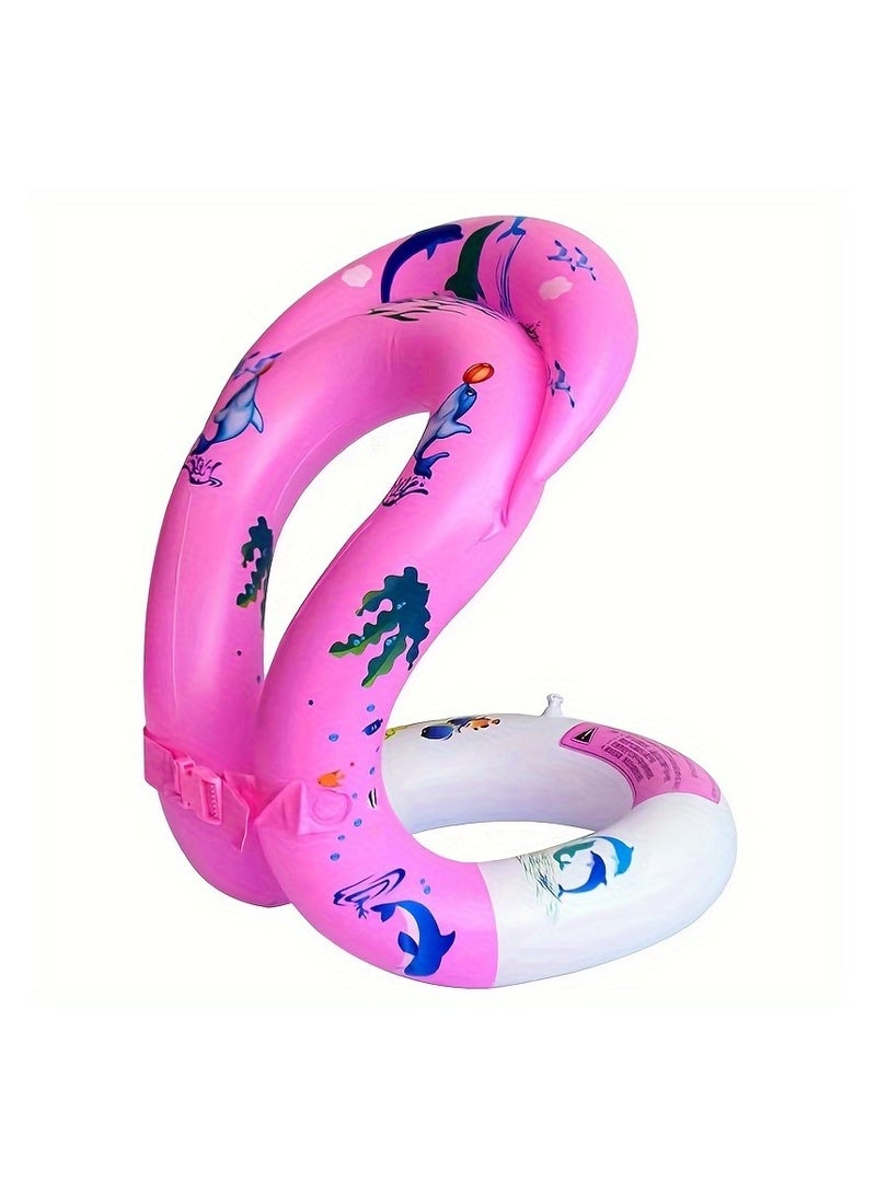 Floaties Swim Vest Portable Inflatable Pool Floats Swimming Ring With Adjustable Safety Buckle, Safety Swim Arm Bands With Double Surround Air Bag, Durable Float Tube