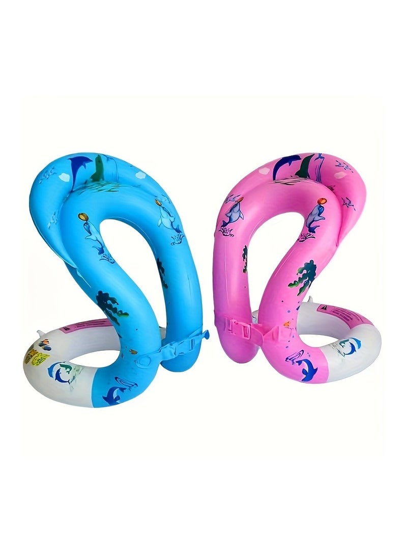 Floaties Swim Vest Portable Inflatable Pool Floats Swimming Ring With Adjustable Safety Buckle, Safety Swim Arm Bands With Double Surround Air Bag, Durable Float Tube