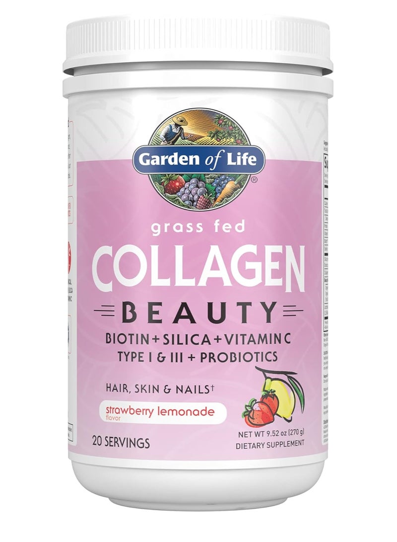 Collagen Beauty Dietary Supplement- Strawberry Lemonade 9.52 Oz (270 G)