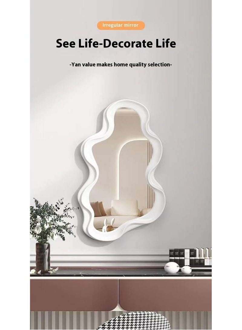 Aesthetic Cloud Design Irregular Dressing Mirror Cosmetic Mirror Decorative Desk Wall Mirror For Living Room Bedroom Hallway Home Decor