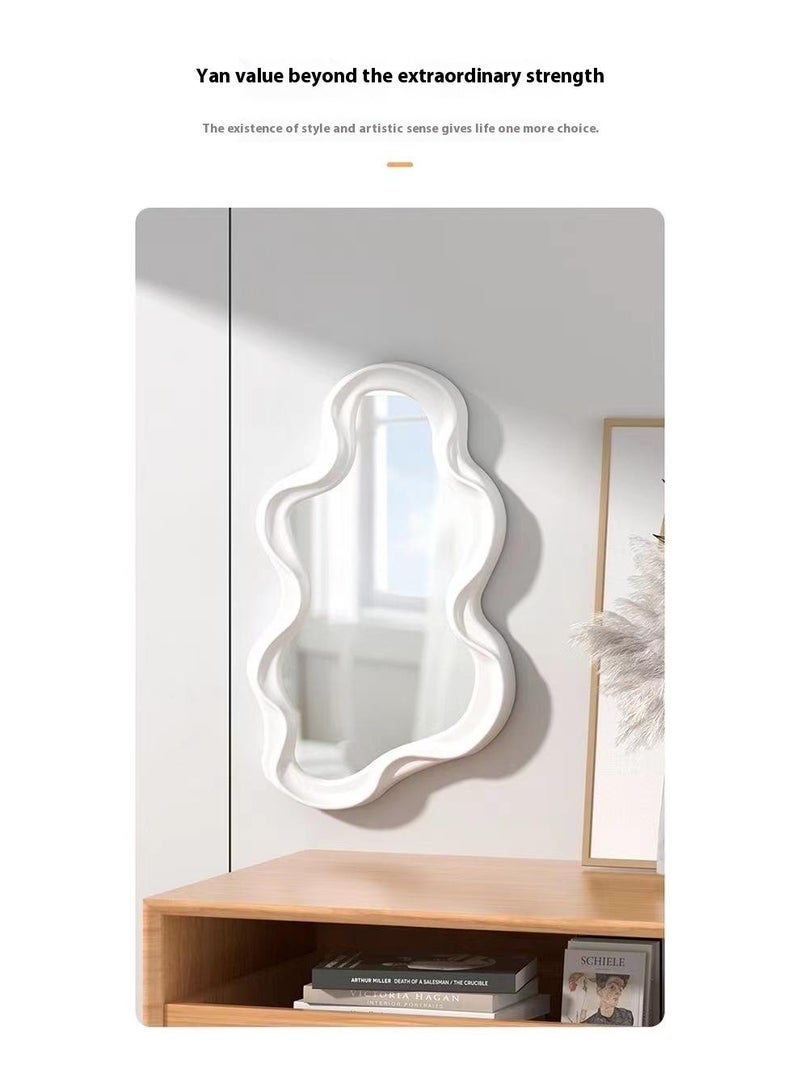 Aesthetic Cloud Design Irregular Dressing Mirror Cosmetic Mirror Decorative Desk Wall Mirror For Living Room Bedroom Hallway Home Decor