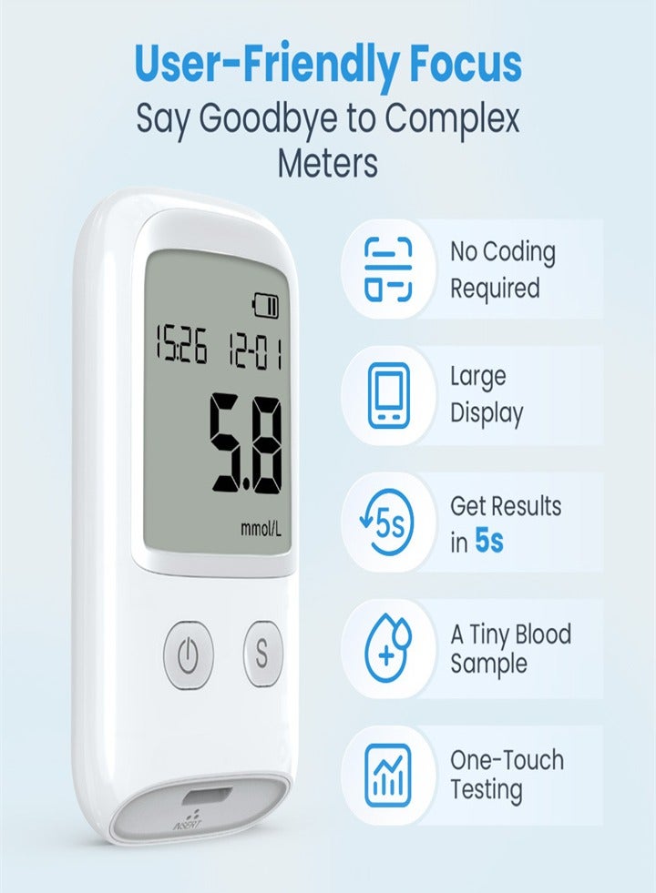 Self-monitoring blood sugar system, portable diabetes test kit for elderly, diabetics and pregnant women