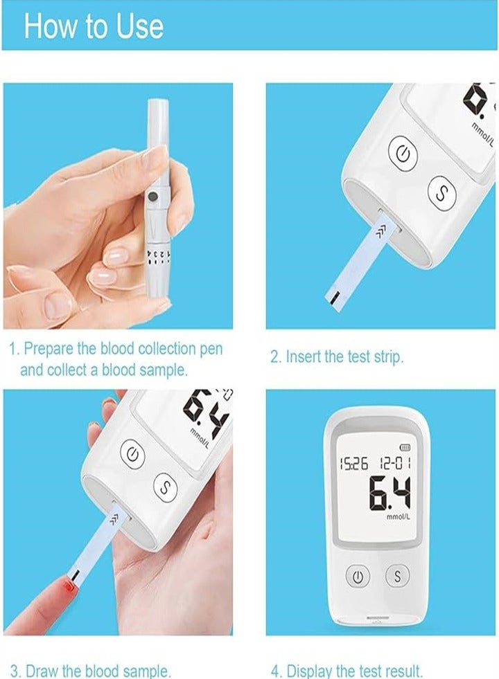 Self-monitoring blood sugar system, portable diabetes test kit for elderly, diabetics and pregnant women