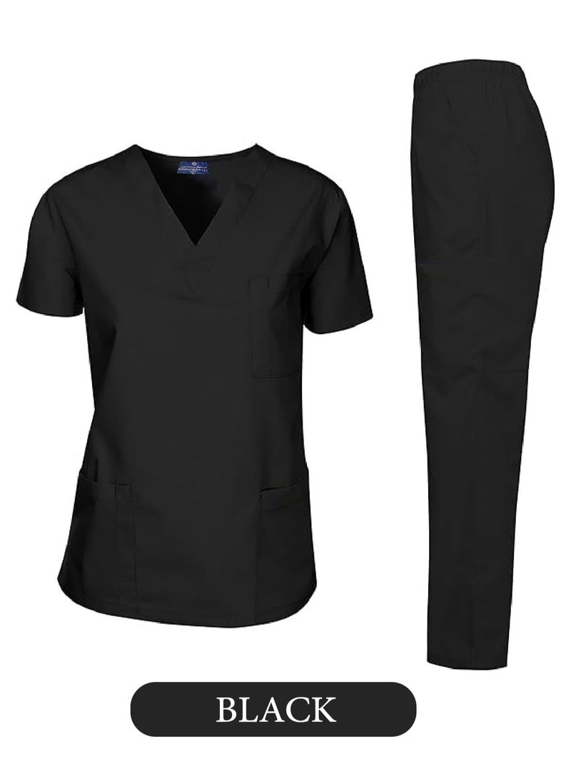 Medical Scrub Suit Black Color for Men and women