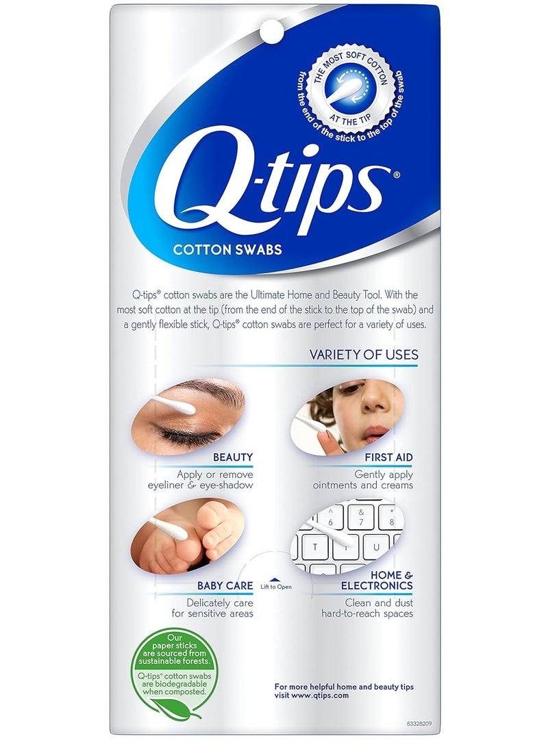 Q-tips Cotton Swabs For Hygiene and Beauty Care Original Cotton Swab Made With 100% Cotton 500 Count