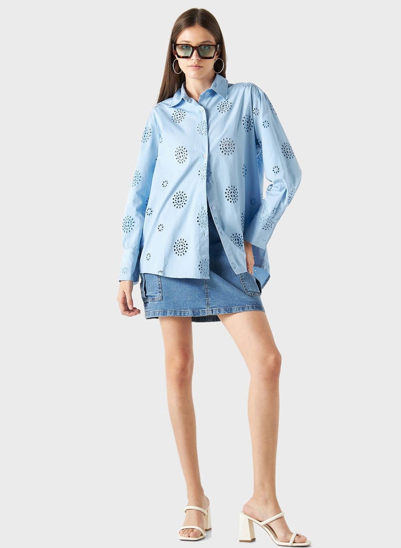 Printed Button Down Shirt