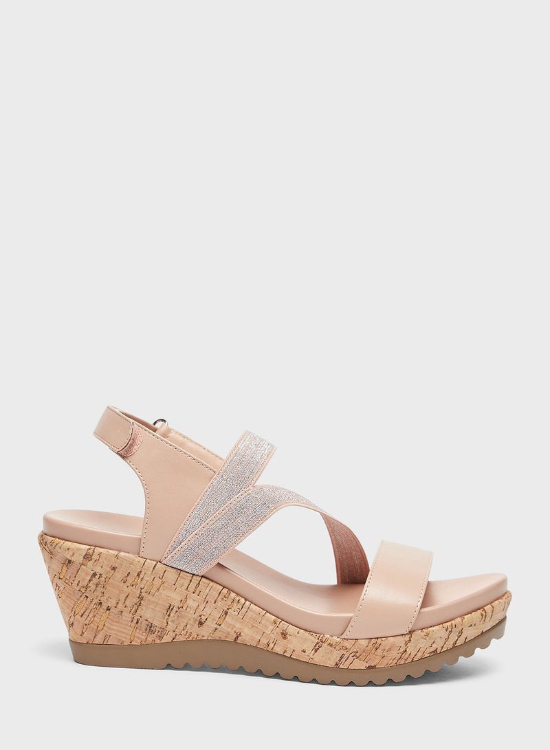 Multi  Strap Wedge Sandals