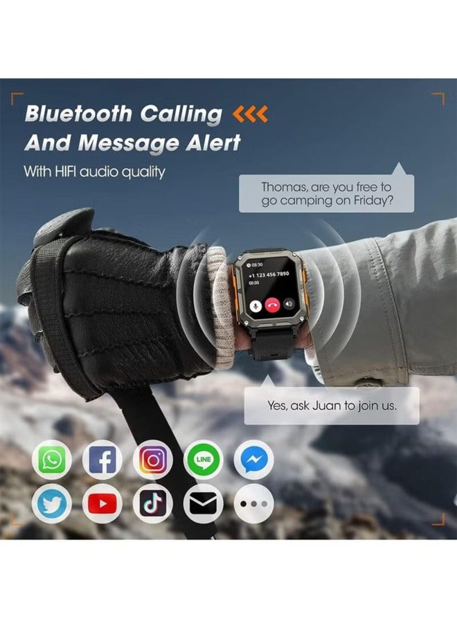 Smart watch men's sports smartwatch with Bluetooth 1.83-inch display fitness tracker