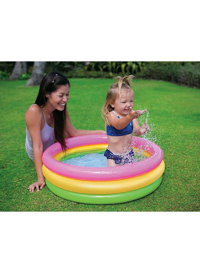 Lightweight Sunset Glow Inflatable Water Pool With Skin-friendly Materials 61x22cm