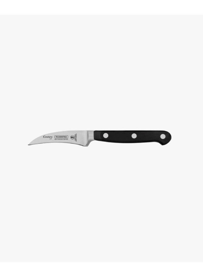 Tramontina Century 3 Inches Peeling Knife with Stainless Steel Blade and Black Polycarbonate Handle, Made Brazil