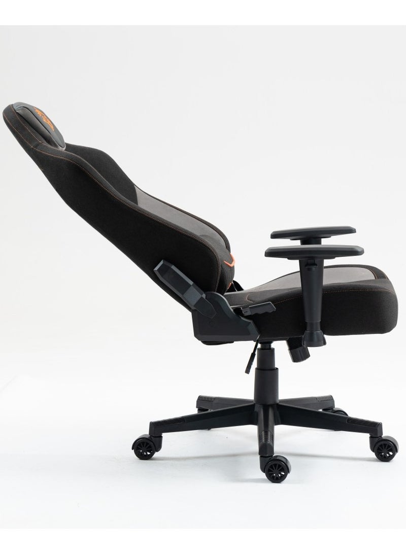 Gaming Chair with Fabric+PU+Sudede Covered form, Class4 100Mm Gas Lift and 2D Armrest