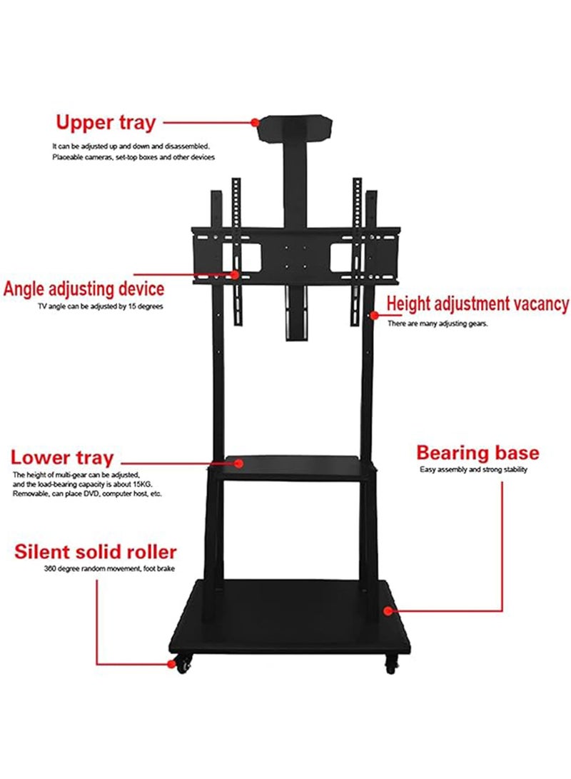 Mobile TV Stand Steel TV Cart Fit For 32 To 75 Inches TV