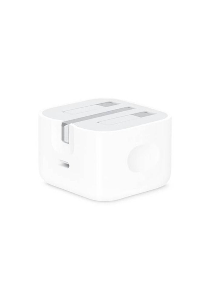 20W USB-C 3-Pin Power Adapter White