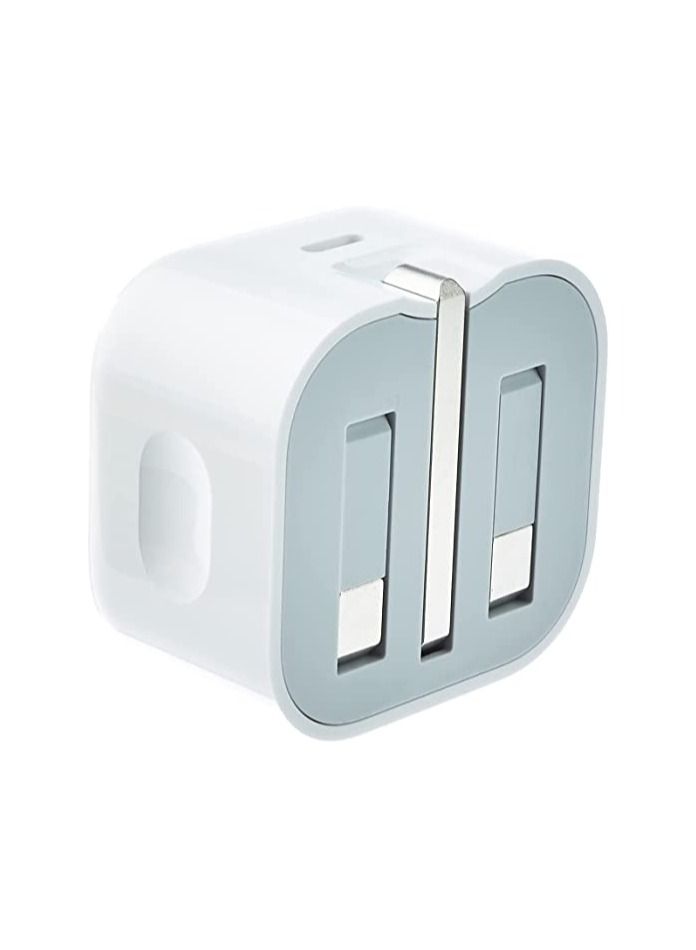 20W USB-C 3-Pin Power Adapter White