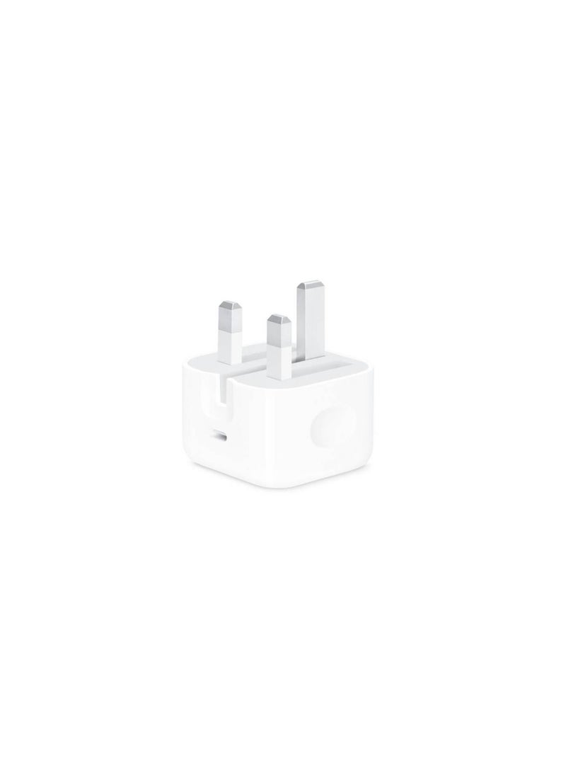 20W USB-C 3-Pin Power Adapter White