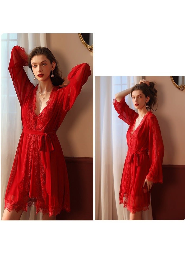 Women  Cardigan Bathrobe
