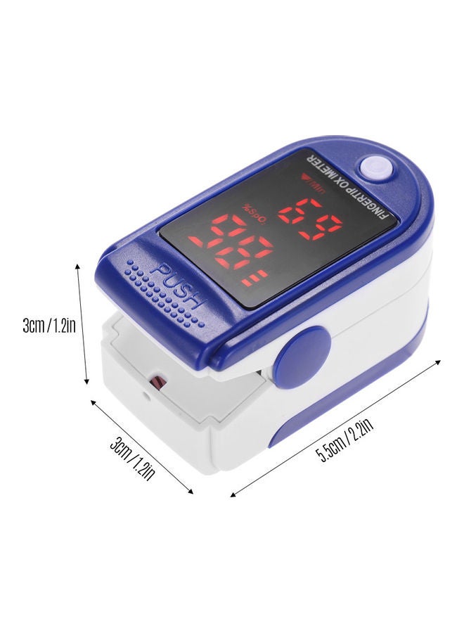 Mini Fingertip Pulse Oximeter Pulse Rate Blood Oxygen Saturation Monitor Oximetro Digital Tube Display for Home Use Blue