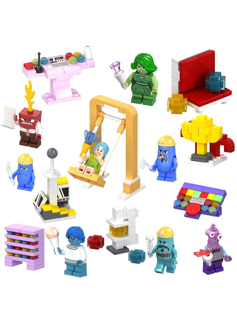 Inside out 2 Building Block Set Indio Park Toys,Game Model Toys Ideas Collectible Building Bricks Birthday Gift For Kids 8pcs