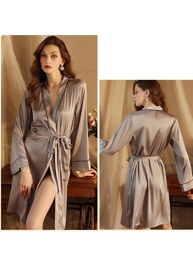 Women  Cardigan Bathrobe