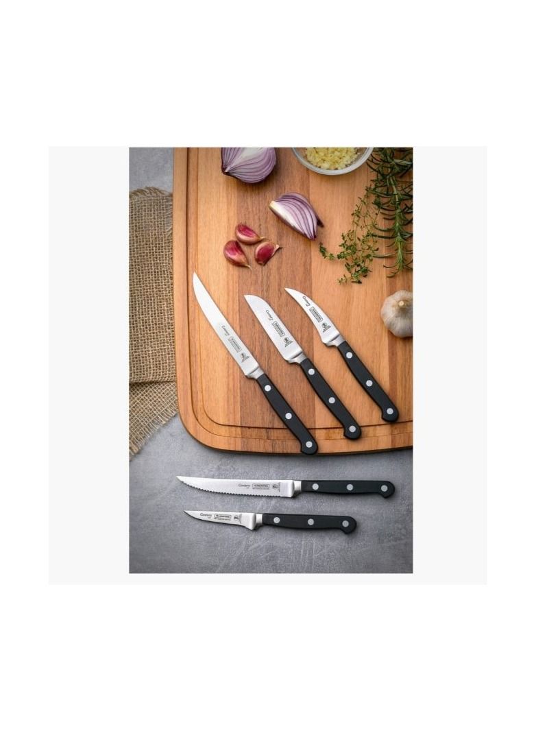 Tramontina Century 8 Inches Bread Knife with Stainless Steel Blade and Black Polycarbonate Handle, Made Brazil