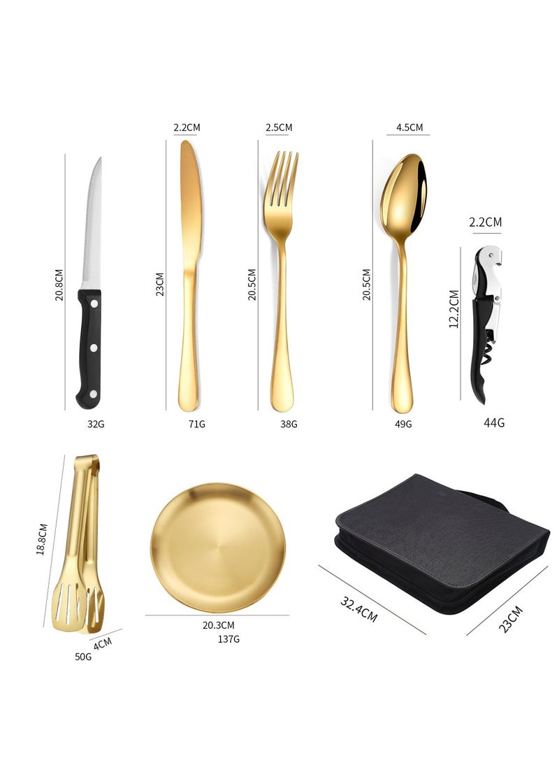 Stainless Steel Tableware Set Of 20 Pieces Western Knife Fork Spoon Set