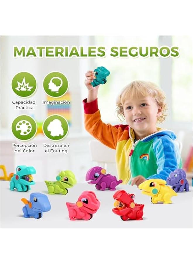 9 Mini Dinosaur Toy, Pocket Dinosaur Toys, Interactive Dinosaur Toys for Boys Girls, Gifts for Birthday Children's Day