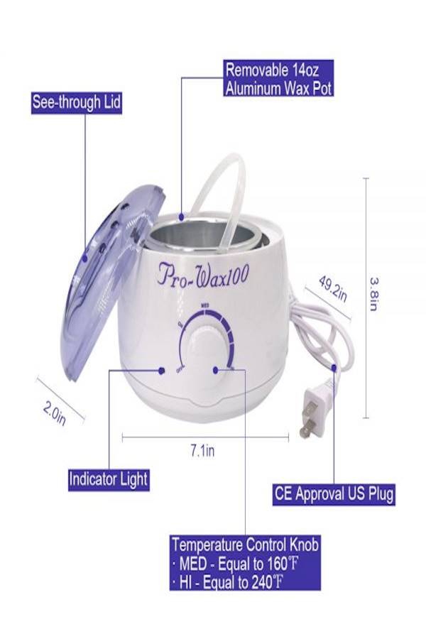 Pro Wax 100 Hot Wax Warmer Set White/Blue