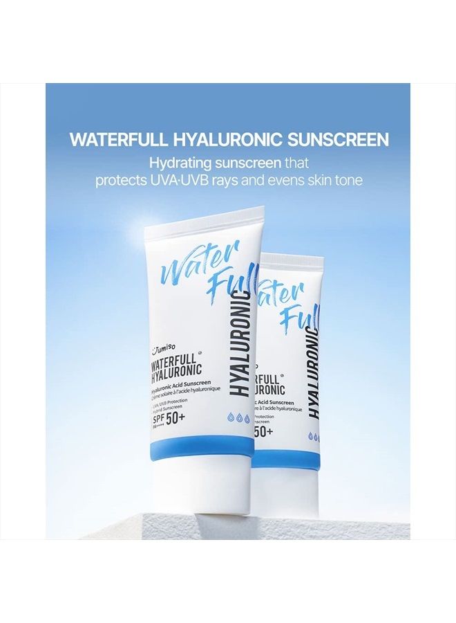 Waterfull Hyaluronic Acid Sunscreen SPF 50+ PA++++ 1.69 fl.oz / 50ml | Hydrating Sunscreen for All Skin Types| Vegan