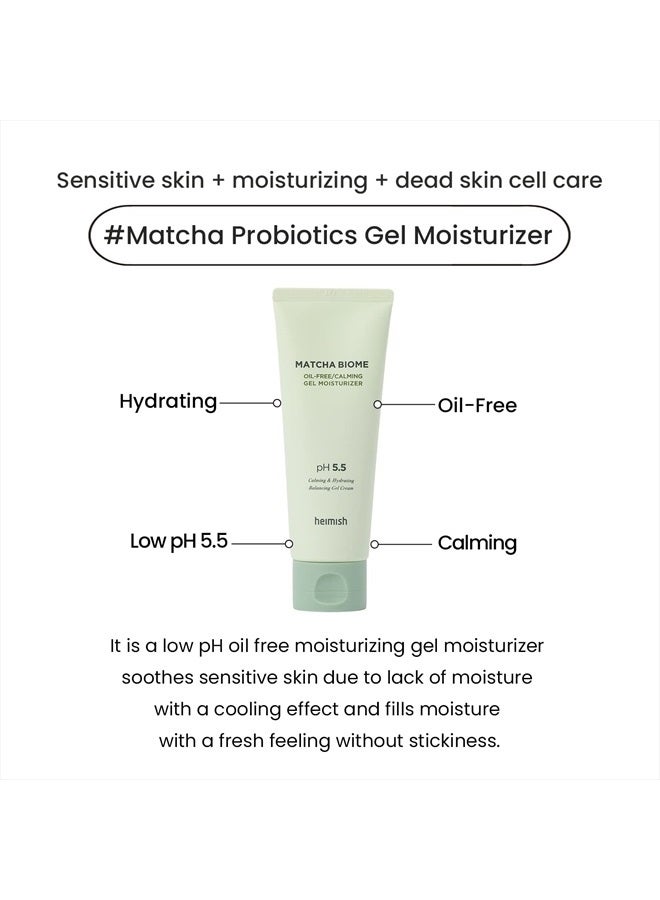 [heimish] Match Biome Oil-Free Calming Gel Moisturizer 3.38 fl.oz / 100 ml | Oil Free, Pore and Sebum Control | Moisturizing, Cooling Gel Cream, Natural Ingredients, Soothing Cream, Korean Skincare