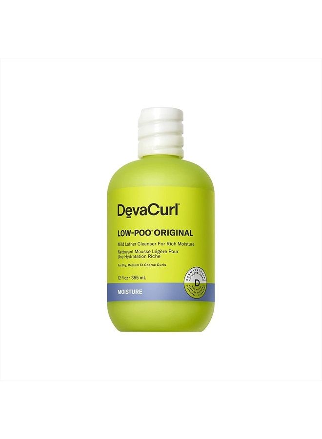 Deva Curl Low-Poo Original Mild Lather Cleanser for Rich Moisture, 12 fl. oz.