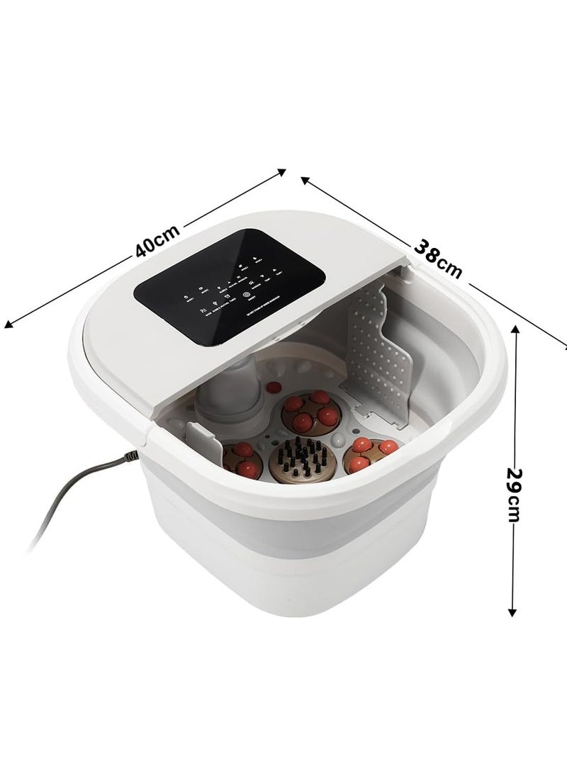 Foot Bath with Massage with Remote Control Foot Bath Multiple Massage Modes Timing Foldable Foot Bath for Relaxation Fatigue Relief Pain Relief