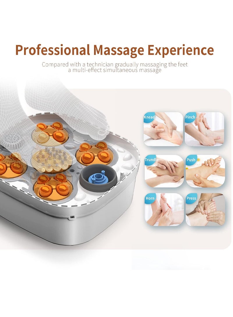 Foot Bath with Massage with Remote Control Foot Bath Multiple Massage Modes Timing Foldable Foot Bath for Relaxation Fatigue Relief Pain Relief