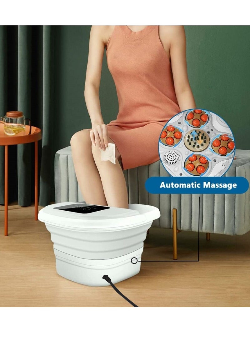 Foot Bath with Massage with Remote Control Foot Bath Multiple Massage Modes Timing Foldable Foot Bath for Relaxation Fatigue Relief Pain Relief