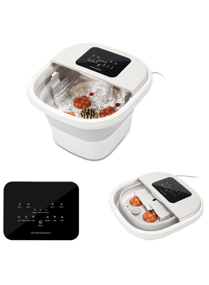 Foot Bath with Massage with Remote Control Foot Bath Multiple Massage Modes Timing Foldable Foot Bath for Relaxation Fatigue Relief Pain Relief