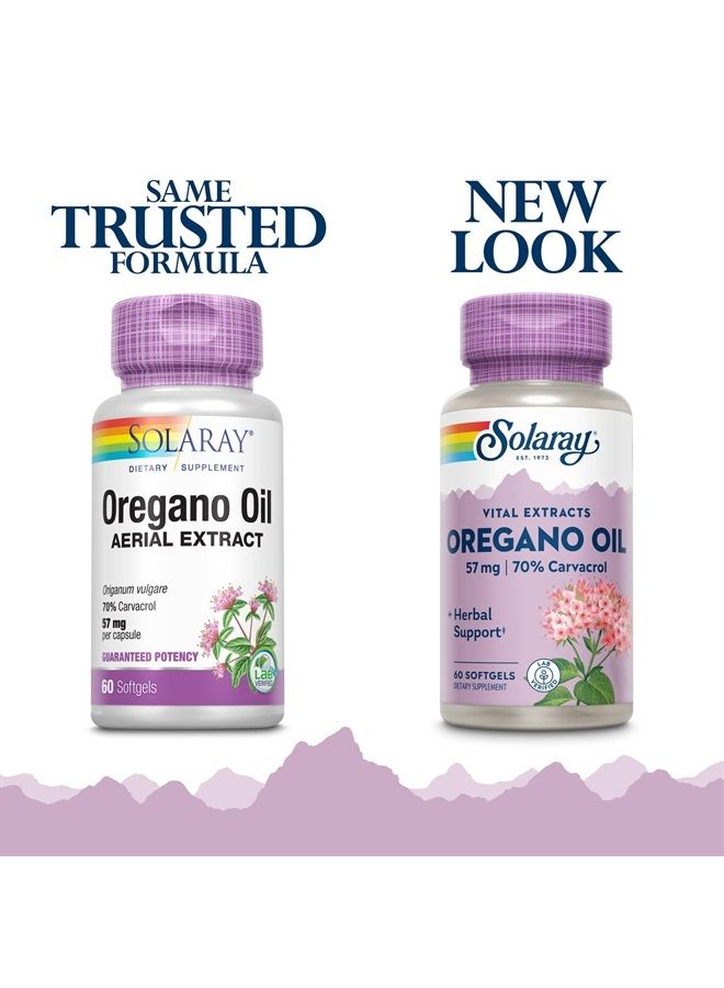 Oregano Oil 70% Carvacrol Supplement | 60 Count
