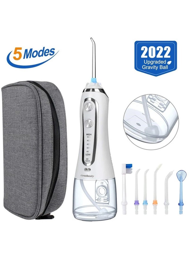 Water Flosser Professional Dental Oral Irrigator 300Ml Water Tank IPX7 Waterproof 5 Modes