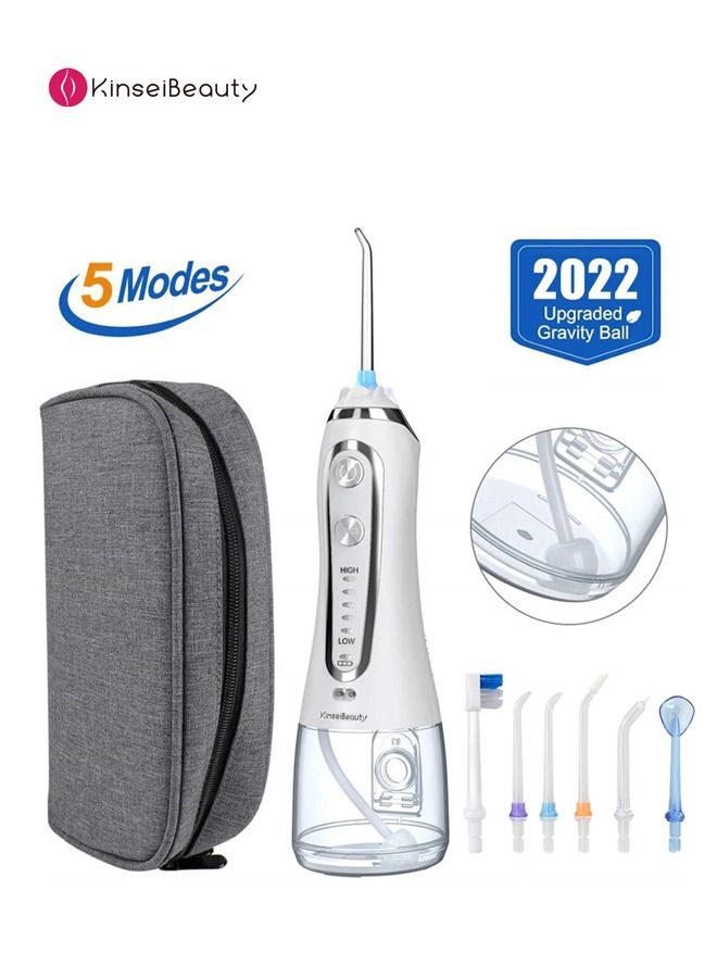 Water Flosser Professional Dental Oral Irrigator 300ml Water Tank 5 Modes 6 Jet