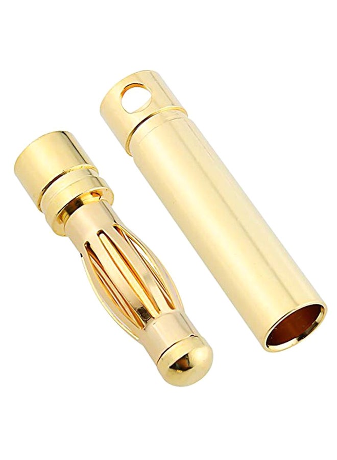 Pair Of 10 Bullet Banana Plug Connectors