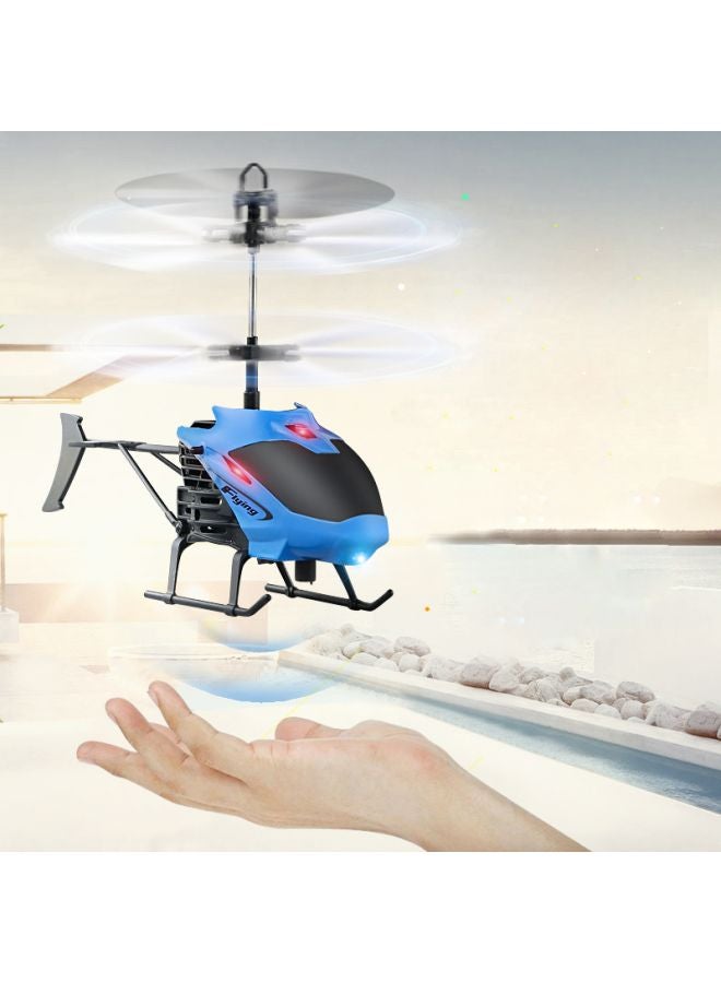 Flying Mini RC Infraed Induction Helicopter Aircraft Flashing Light Toys For Kid 18x16x11.5cm