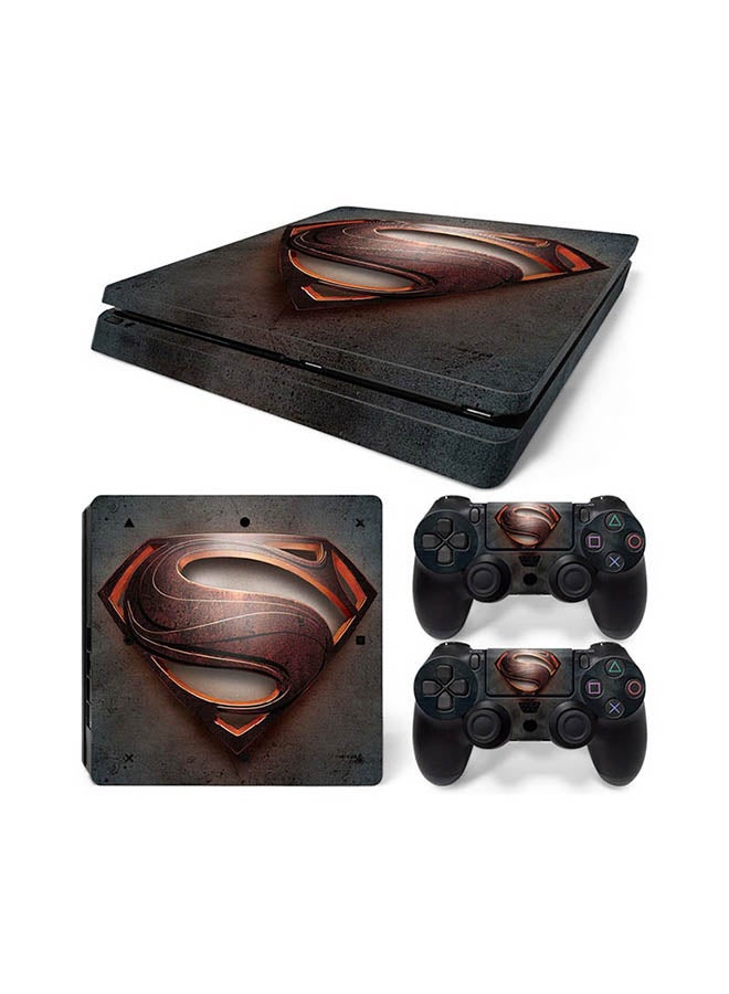 Console And Controller Sticker Set For PlayStation 4 Slim Superman