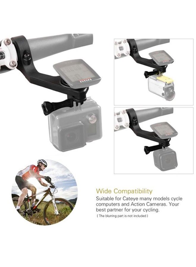 9-Piece Bike Mount Holder Kit For Cateye CC-PA100W/500B CC-RD310W/410DW/420DW/430DW/500B CC-VT210W/220W CC-MC200W CC-GL11/51 CC-PD100W/ GoPro/Sony/Garmin VIRB X/XE/SJ Cam Action Cameras Black