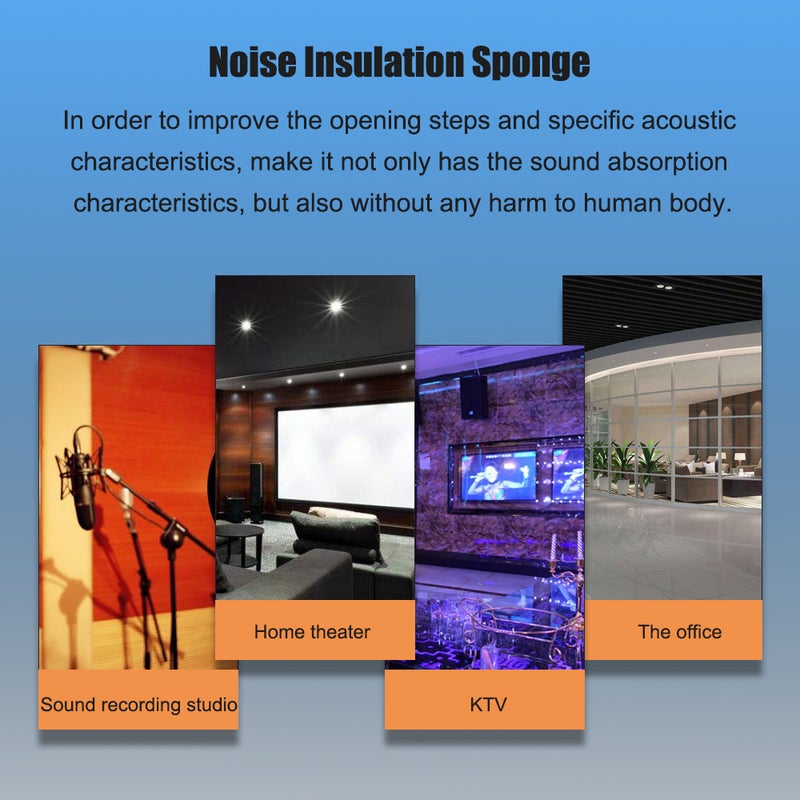 Soundproof Wedge Foam Insulation Sponge E713Y Yellow