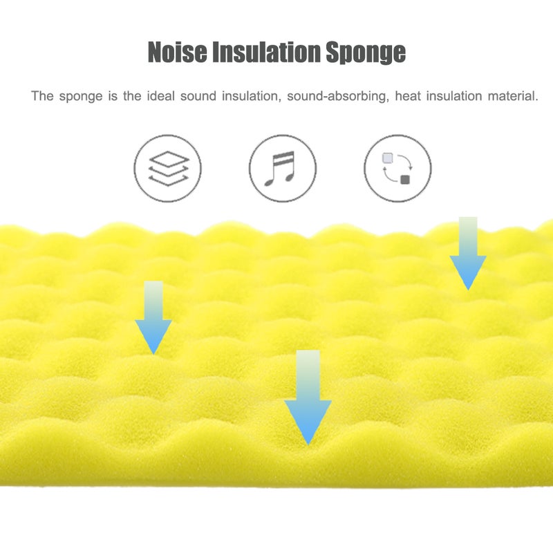 Soundproof Wedge Foam Insulation Sponge E713Y Yellow