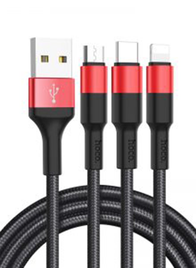 Xpress One Pull Lightning Data Sync And Charging Cable Black/Red