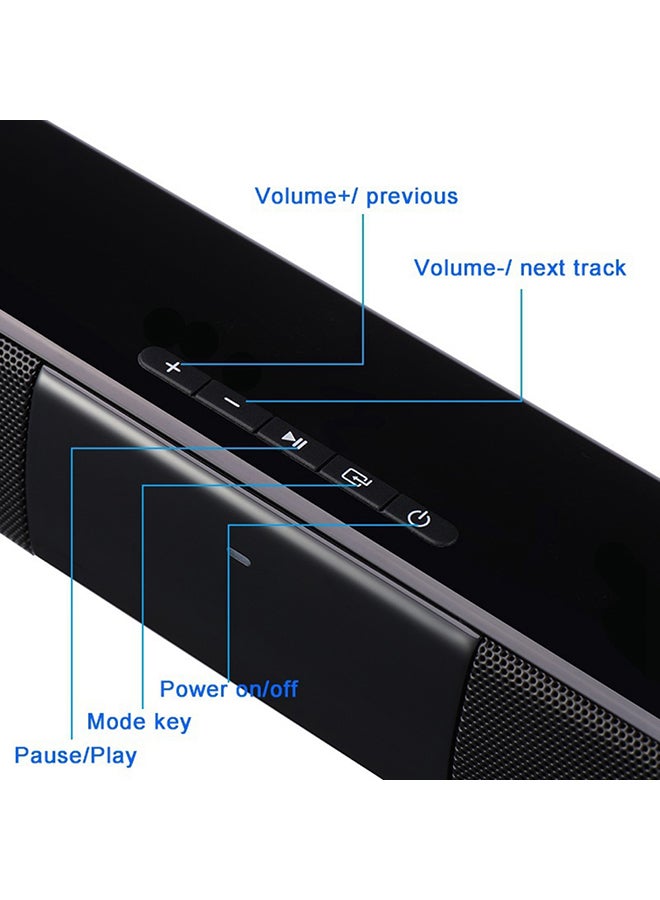 Wireless Bluetooth Soundbar Speaker V4202 Black