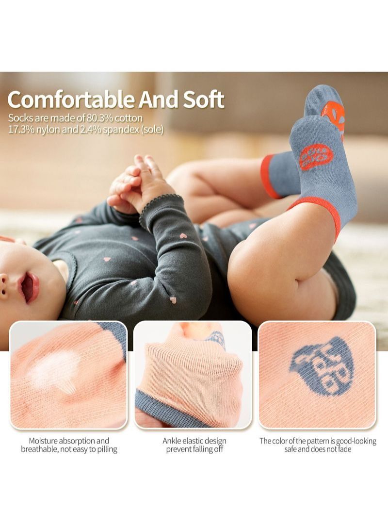 10 Pairs Of Non-Slip Toddler Socks